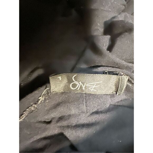 Anthropologie BNQ Womens Large Pull On Pants Navy Blue Extra Wide Leg Flowy - Picture 8 of 8